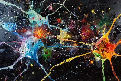 Kosmische Explosion: Abstraktes Opalkunstwerk